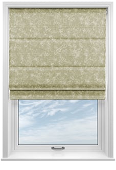 Caen Chenille, Soft Cream - Motorised Roman Blind